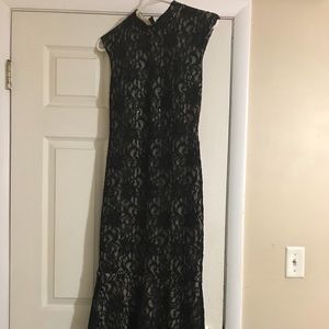 Black mermaid prom dress